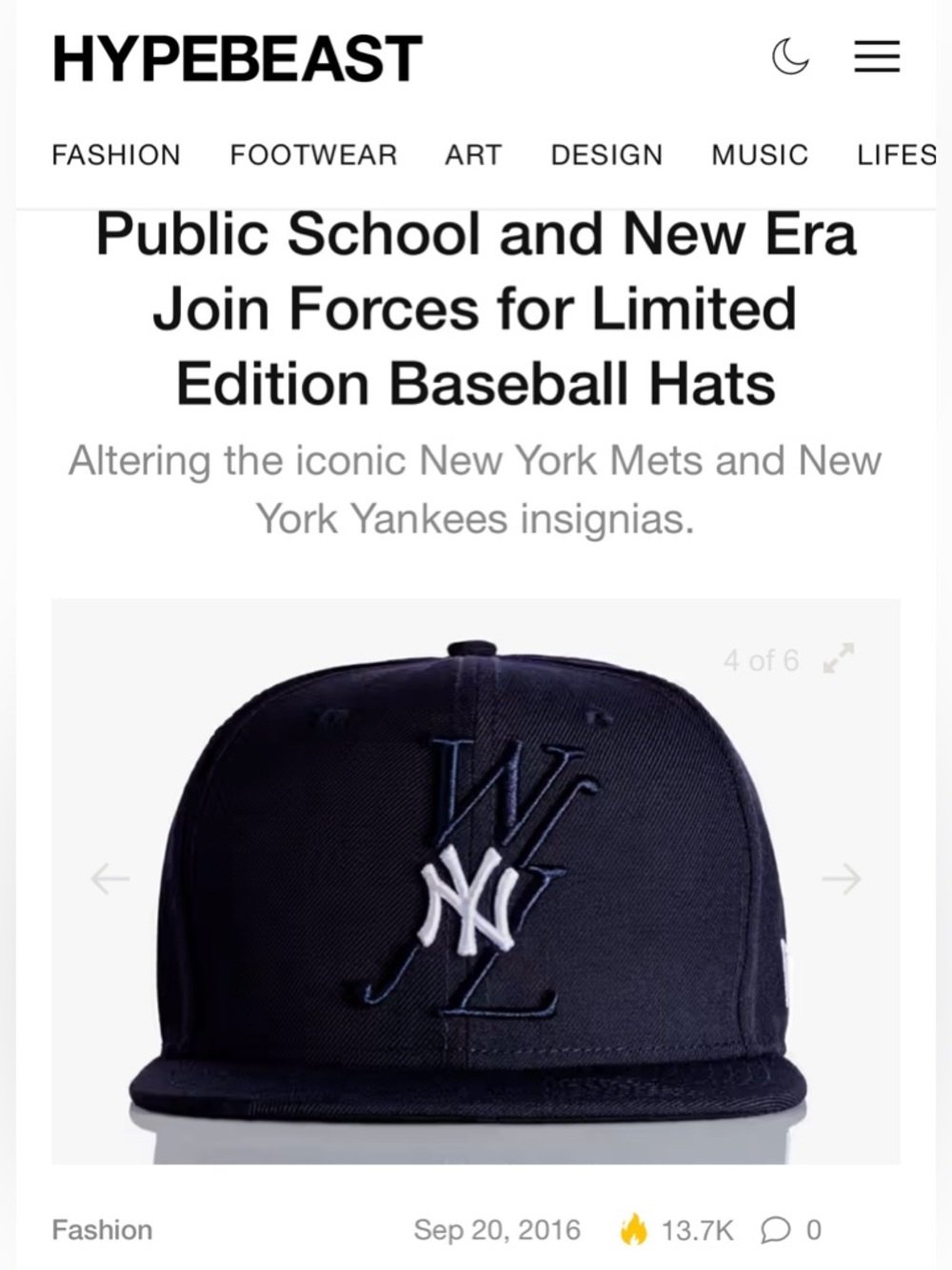 PUBLIC SCHOOL - New Era PSNY WNL Yankees Limited Edition Navy 9Fifty Snapback